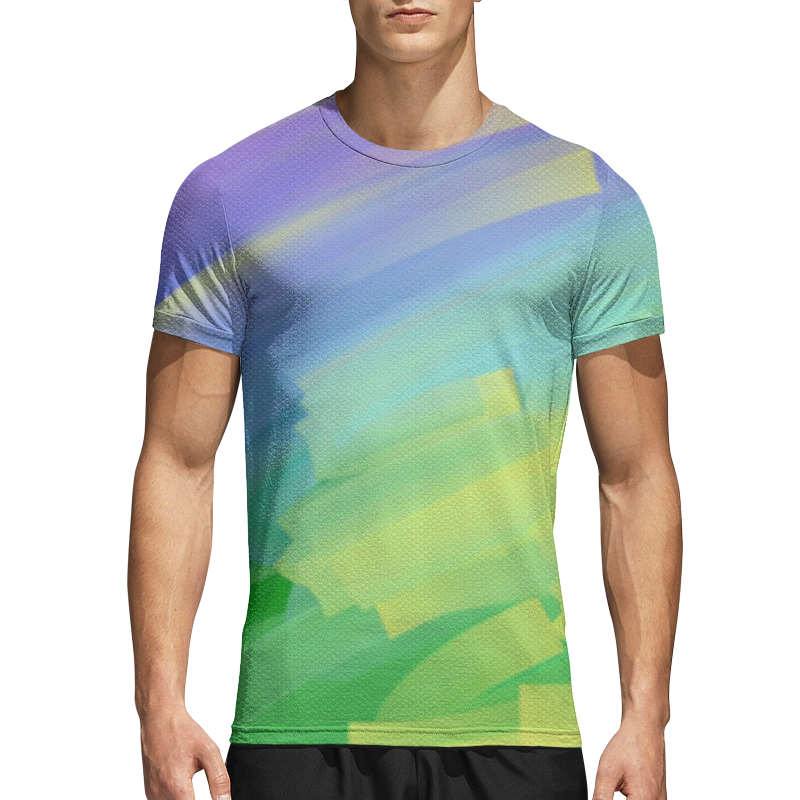 цена Printio Спортивная футболка 3D Яркая абстракция в полоску