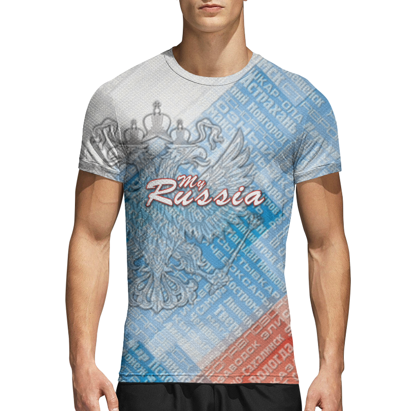 Printio Спортивная футболка 3D Моя россия. гринев а аляска под крылом двуглавого орла