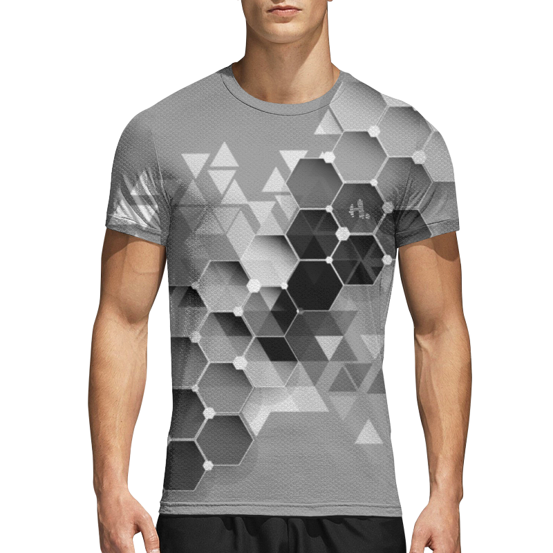цена Printio Спортивная футболка 3D Соты к17