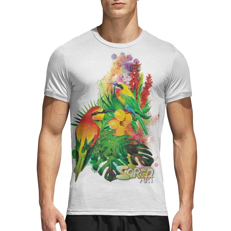 Printio Спортивная футболка 3D Тропические птицы. от зорго-арт