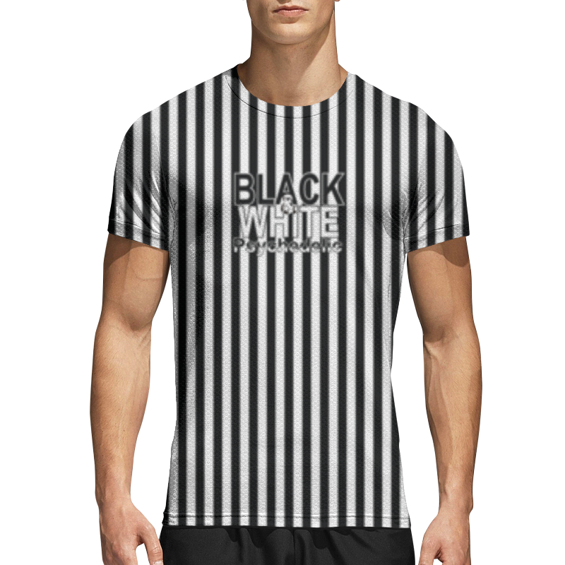 Printio Спортивная футболка 3D Черно-белая психоделика. printio рюкзак 3d черно белая психоделика
