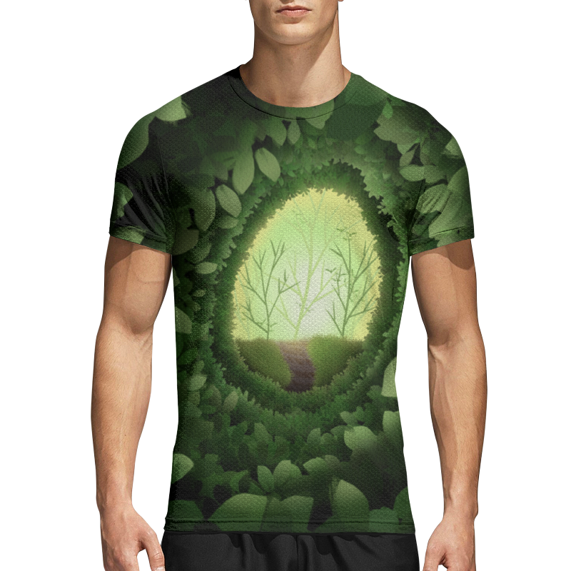 printio рюкзак 3d таинственный лес Printio Спортивная футболка 3D Таинственный лес