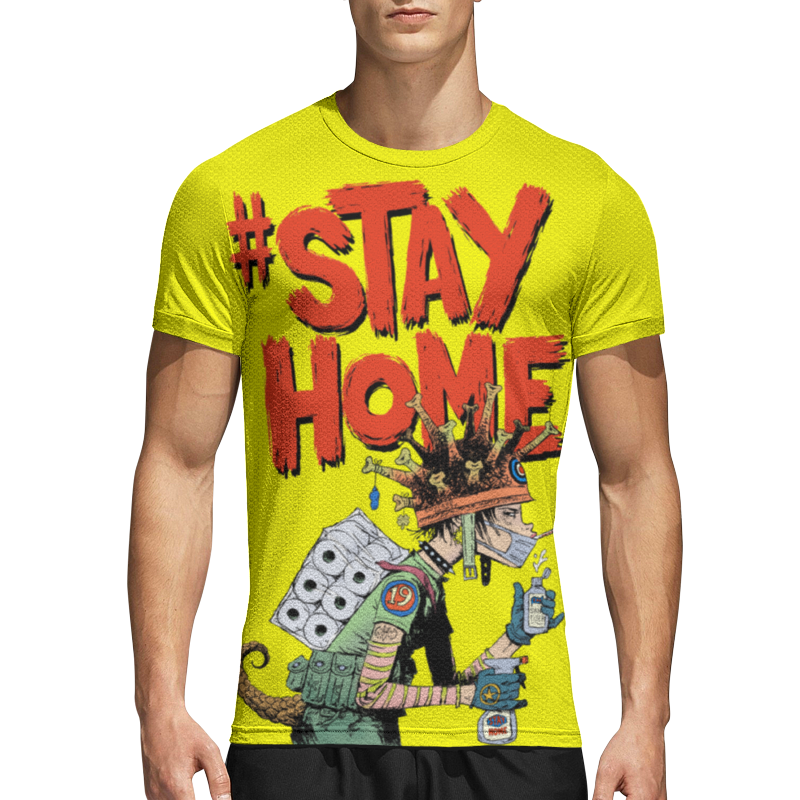 Printio Спортивная футболка 3D Оставайся дома