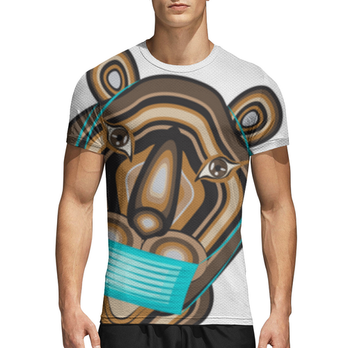 Заказать спортивные футболки в Москве. Спортивная футболка 3D Тигр в маске от Stil na yarkosti - готовые дизайны и нанесение принтов.