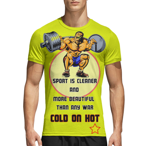 Заказать спортивные футболки в Москве. Спортивная футболка 3D Спорт лучше войны от Никита Коледенков - готовые дизайны и нанесение принтов.