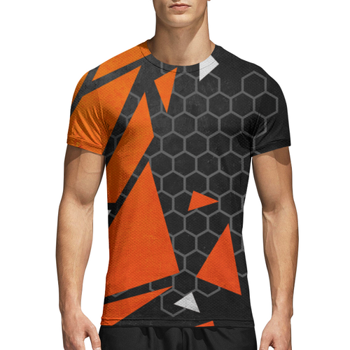 Заказать спортивные футболки в Москве. Спортивная футболка 3D Abstraction от Media M  - готовые дизайны и нанесение принтов.