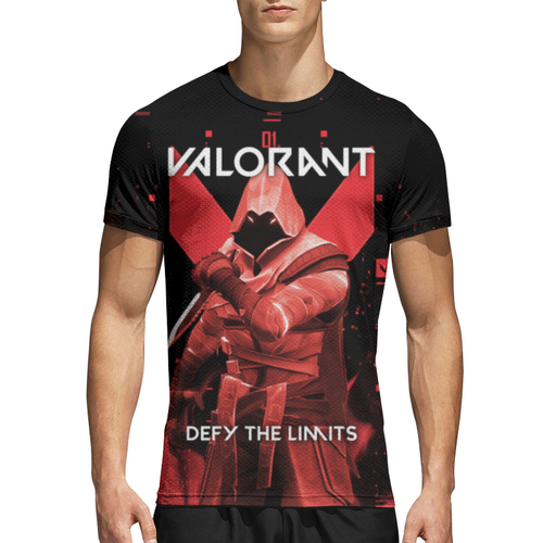 Заказать спортивные футболки в Москве. Спортивная футболка 3D VALORANT OMEN  от geekbox - готовые дизайны и нанесение принтов.