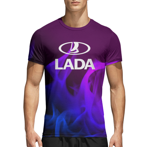 Заказать спортивные футболки в Москве. Спортивная футболка 3D Авто Lada от THE_NISE  - готовые дизайны и нанесение принтов.