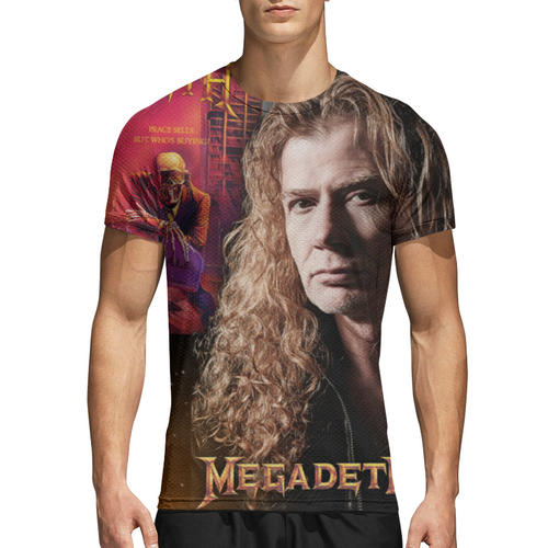Заказать спортивные футболки в Москве. Спортивная футболка 3D Megadeth Art от Aleksey Rovensky - готовые дизайны и нанесение принтов.