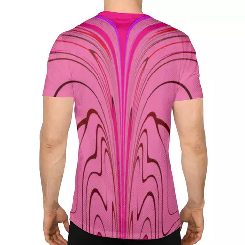 Заказать спортивные футболки в Москве. Спортивная футболка 3D Розовые волны от Alexey Evsyunin - готовые дизайны и нанесение принтов.