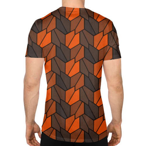 Заказать спортивные футболки в Москве. Спортивная футболка 3D Rumpled Orange от Soluvel  - готовые дизайны и нанесение принтов.