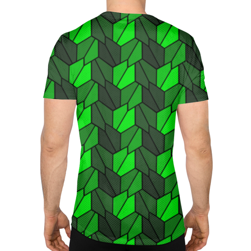 Заказать спортивные футболки в Москве. Спортивная футболка 3D Rupled Green от Soluvel  - готовые дизайны и нанесение принтов.