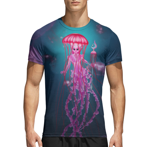 Заказать спортивные футболки в Москве. Спортивная футболка 3D Королева медуз от Дана Столыпина - готовые дизайны и нанесение принтов.