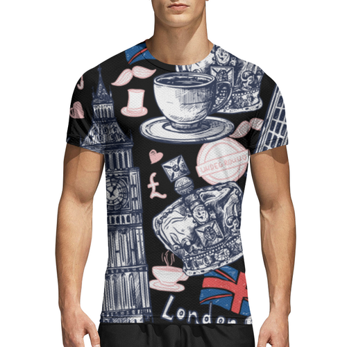 Заказать спортивные футболки в Москве. Спортивная футболка 3D Лондон от nadegda - готовые дизайны и нанесение принтов.