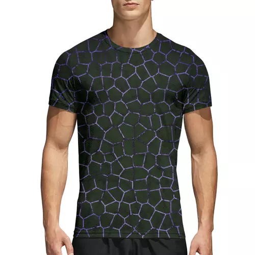 Заказать спортивные футболки в Москве. Спортивная футболка 3D Темные соты от Alexey Evsyunin - готовые дизайны и нанесение принтов.