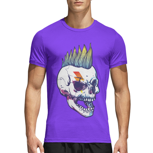Заказать спортивные футболки в Москве. Спортивная футболка 3D Rock Skull от Jimmy Flash - готовые дизайны и нанесение принтов.