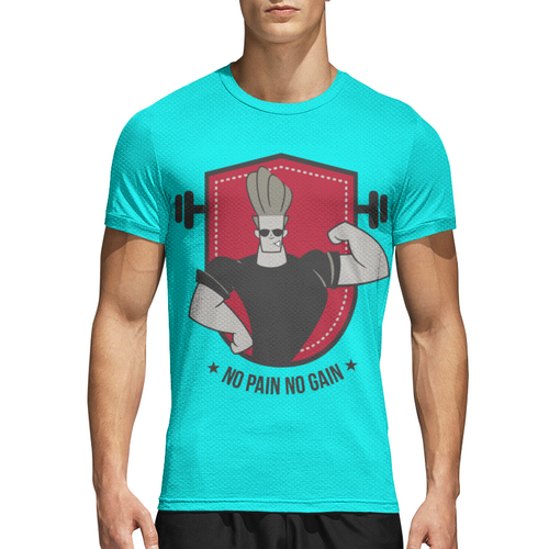 Заказать спортивные футболки в Москве. Спортивная футболка 3D Джонни Браво от Zamula - готовые дизайны и нанесение принтов.