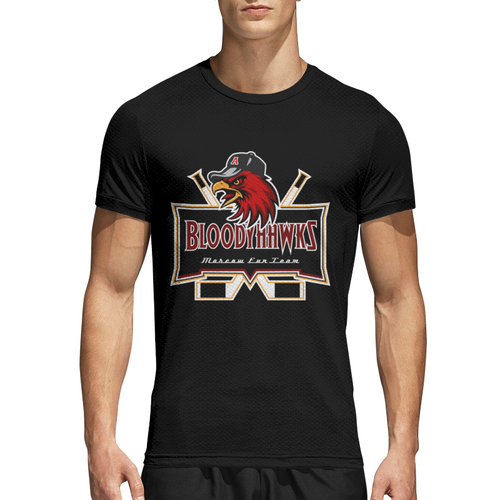 Заказать спортивные футболки в Москве. Спортивная футболка 3D BloodyHawks от Рустам Юсупов - готовые дизайны и нанесение принтов.