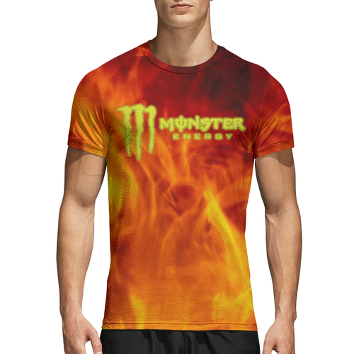 Заказать спортивные футболки в Москве. Спортивная футболка 3D Monster Energy от THE_NISE  - готовые дизайны и нанесение принтов.