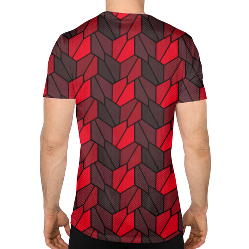 Заказать спортивные футболки в Москве. Спортивная футболка 3D Rumpled Red от Soluvel  - готовые дизайны и нанесение принтов.
