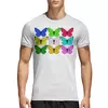 Заказать спортивные футболки в Москве. Спортивная футболка 3D Цветные бабочки от Alexey Evsyunin - готовые дизайны и нанесение принтов.