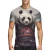 Заказать спортивные футболки в Москве. Спортивная футболка 3D Панда самурай от Михаил Илюхин - готовые дизайны и нанесение принтов.
