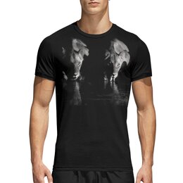 Заказать спортивные футболки в Москве. Спортивная футболка 3D Две львицы от Julia Sundukova - готовые дизайны и нанесение принтов.