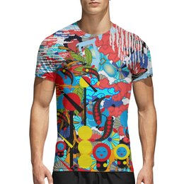 Заказать спортивные футболки в Москве. Спортивная футболка 3D Авторский стиль, японский коллаж от mimiart  - готовые дизайны и нанесение принтов.