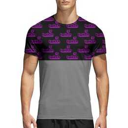 Заказать спортивные футболки в Москве. Спортивная футболка 3D Twitch от THE_NISE  - готовые дизайны и нанесение принтов.
