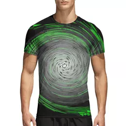Заказать спортивные футболки в Москве. Спортивная футболка 3D Спиральная галактика от Alexey Evsyunin - готовые дизайны и нанесение принтов.