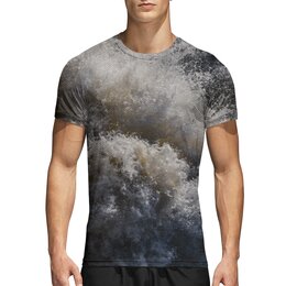 Заказать спортивные футболки в Москве. Спортивная футболка 3D Брызги водопада Мёрчисон  от Julia Sundukova - готовые дизайны и нанесение принтов.