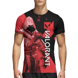 Заказать спортивные футболки в Москве. Спортивная футболка 3D VALORANT OMEN  от geekbox - готовые дизайны и нанесение принтов.