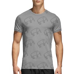 Заказать спортивные футболки в Москве. Спортивная футболка 3D Черный слон от Vadim Koval - готовые дизайны и нанесение принтов.