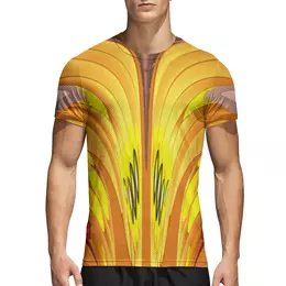 Заказать спортивные футболки в Москве. Спортивная футболка 3D Лимонные вихри от Alexey Evsyunin - готовые дизайны и нанесение принтов.