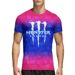 Заказать спортивные футболки в Москве. Спортивная футболка 3D Monster Energy от THE_NISE  - готовые дизайны и нанесение принтов.