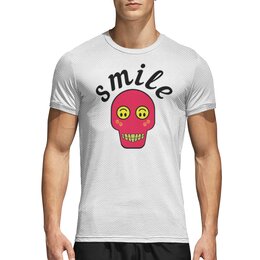Заказать спортивные футболки в Москве. Спортивная футболка 3D smile от mimiart  - готовые дизайны и нанесение принтов.