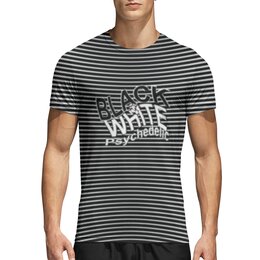Заказать спортивные футболки в Москве. Спортивная футболка 3D Черно-белая психоделика. от Zorgo-Art  - готовые дизайны и нанесение принтов.