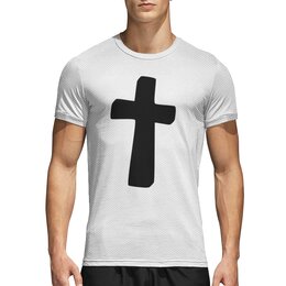 Заказать спортивные футболки в Москве. Спортивная футболка 3D Черный крест от BAD OWL - готовые дизайны и нанесение принтов.
