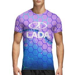 Заказать спортивные футболки в Москве. Спортивная футболка 3D Авто Lada от THE_NISE  - готовые дизайны и нанесение принтов.