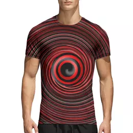 Заказать спортивные футболки в Москве. Спортивная футболка 3D Вишневый вихрь от Alexey Evsyunin - готовые дизайны и нанесение принтов.