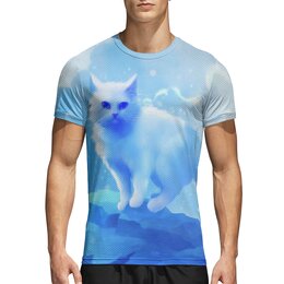 Заказать спортивные футболки в Москве. Спортивная футболка 3D  Кошка от THE_NISE  - готовые дизайны и нанесение принтов.