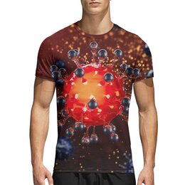 Заказать спортивные футболки в Москве. Спортивная футболка 3D Coronavirus от Дана Столыпина - готовые дизайны и нанесение принтов.
