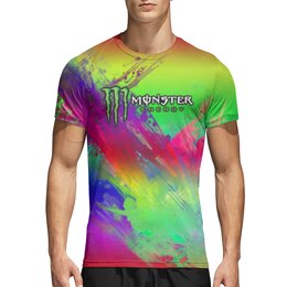 Заказать спортивные футболки в Москве. Спортивная футболка 3D Monster Energy от THE_NISE  - готовые дизайны и нанесение принтов.