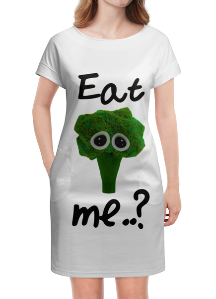 Заказать платье в Москве. Платье летнее Eat me..? от FireFoxa - готовые дизайны и нанесение принтов.
