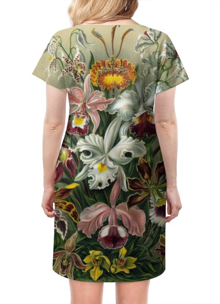 Заказать платье в Москве. Платье летнее Орхидеи (Orchideae, Ernst Haeckel) от Apfelbaum - готовые дизайны и нанесение принтов.