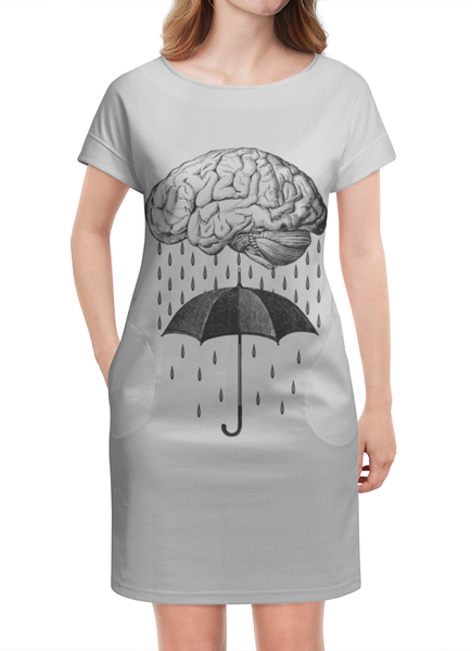 Заказать платье в Москве. Платье летнее Brain rain от geekbox - готовые дизайны и нанесение принтов.