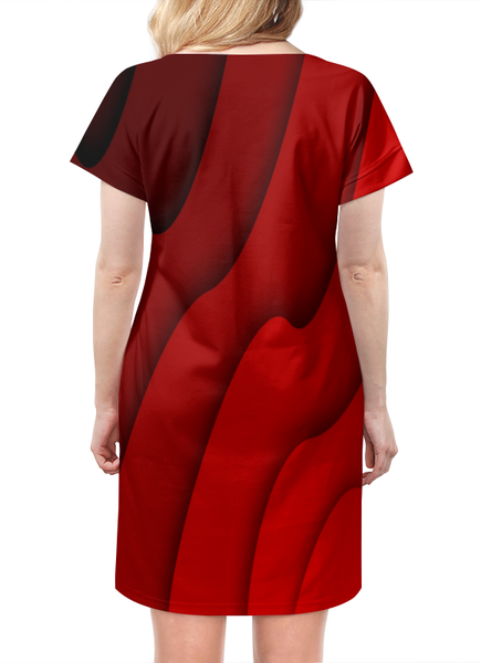 Заказать платье в Москве. Платье летнее Красные волны от THE_NISE  - готовые дизайны и нанесение принтов.