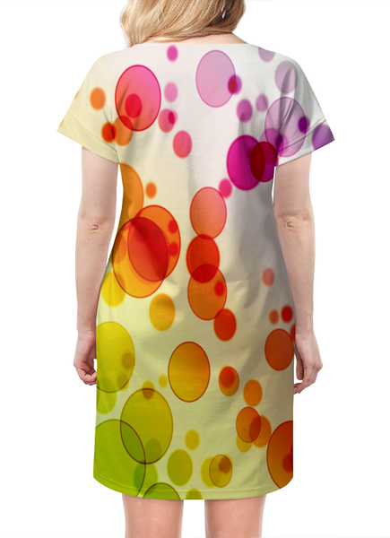 Заказать платье в Москве. Платье летнее Разноцветные круги от THE_NISE  - готовые дизайны и нанесение принтов.