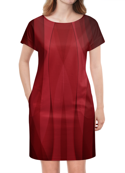 Заказать платье в Москве. Платье летнее Красная абстракция от BeliySlon - готовые дизайны и нанесение принтов.