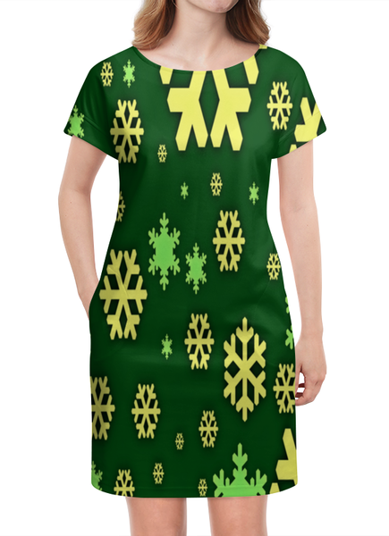 Заказать платье в Москве. Платье летнее Снежинки от THE_NISE  - готовые дизайны и нанесение принтов.
